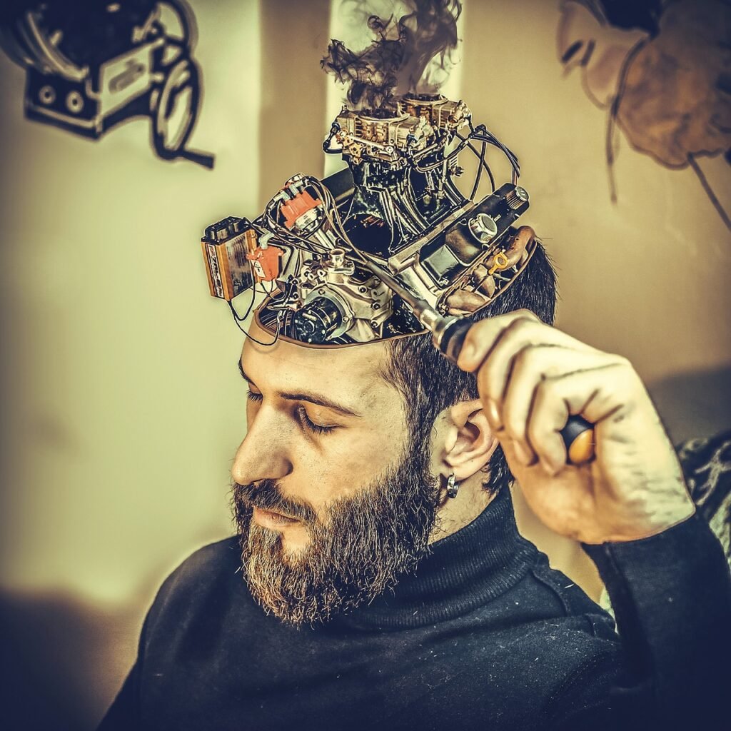 picture of a man showcasing brain.. related to brain hack